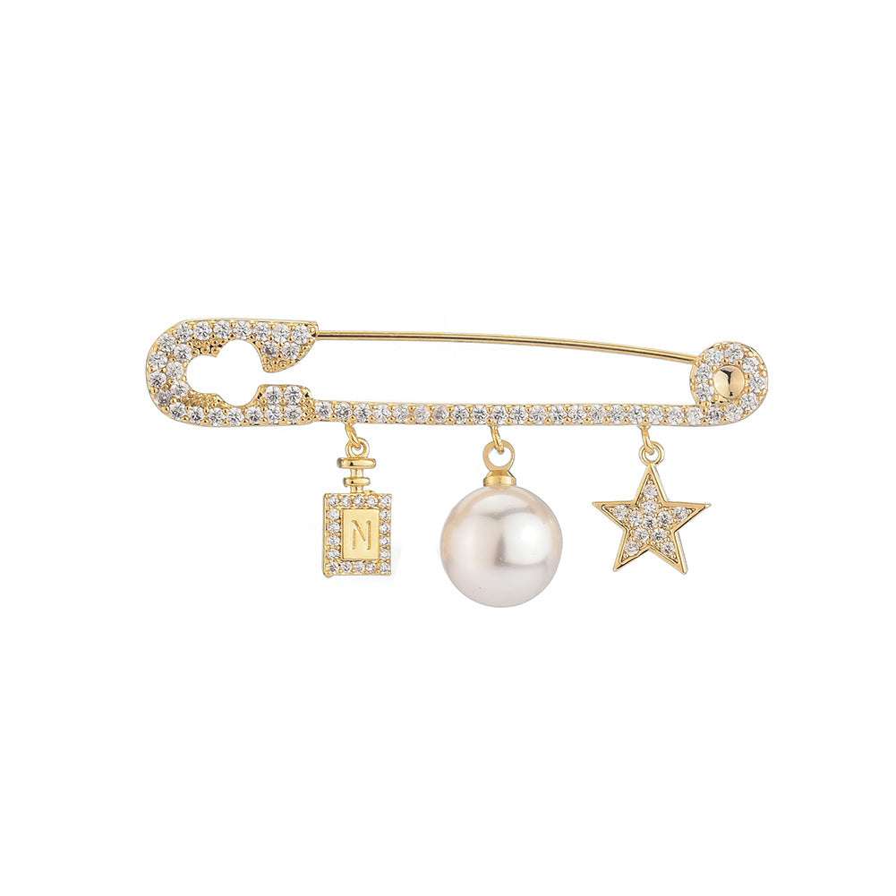 Brooch Simple Pin Coat Accessories Star Brooch Orazek UK Ltd