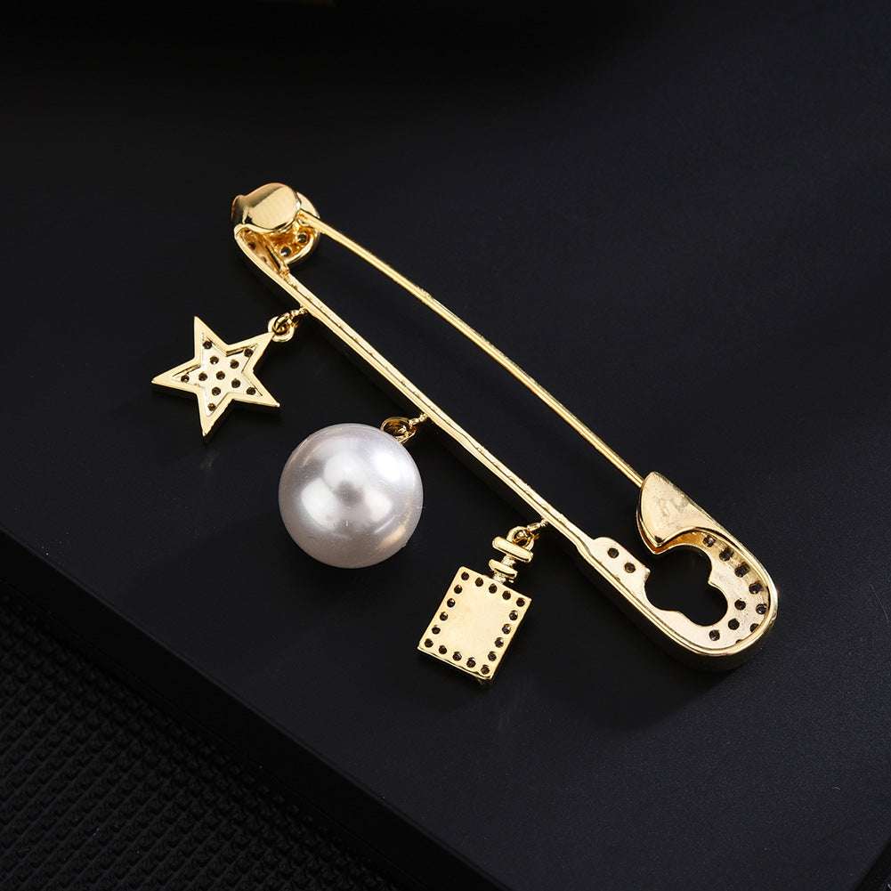 Brooch Simple Pin Coat Accessories Star Brooch Orazek UK Ltd