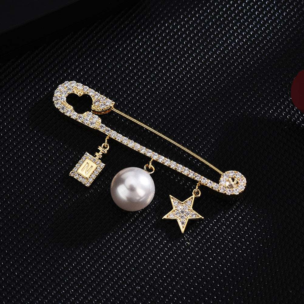 Brooch Simple Pin Coat Accessories Star Brooch Orazek UK Ltd