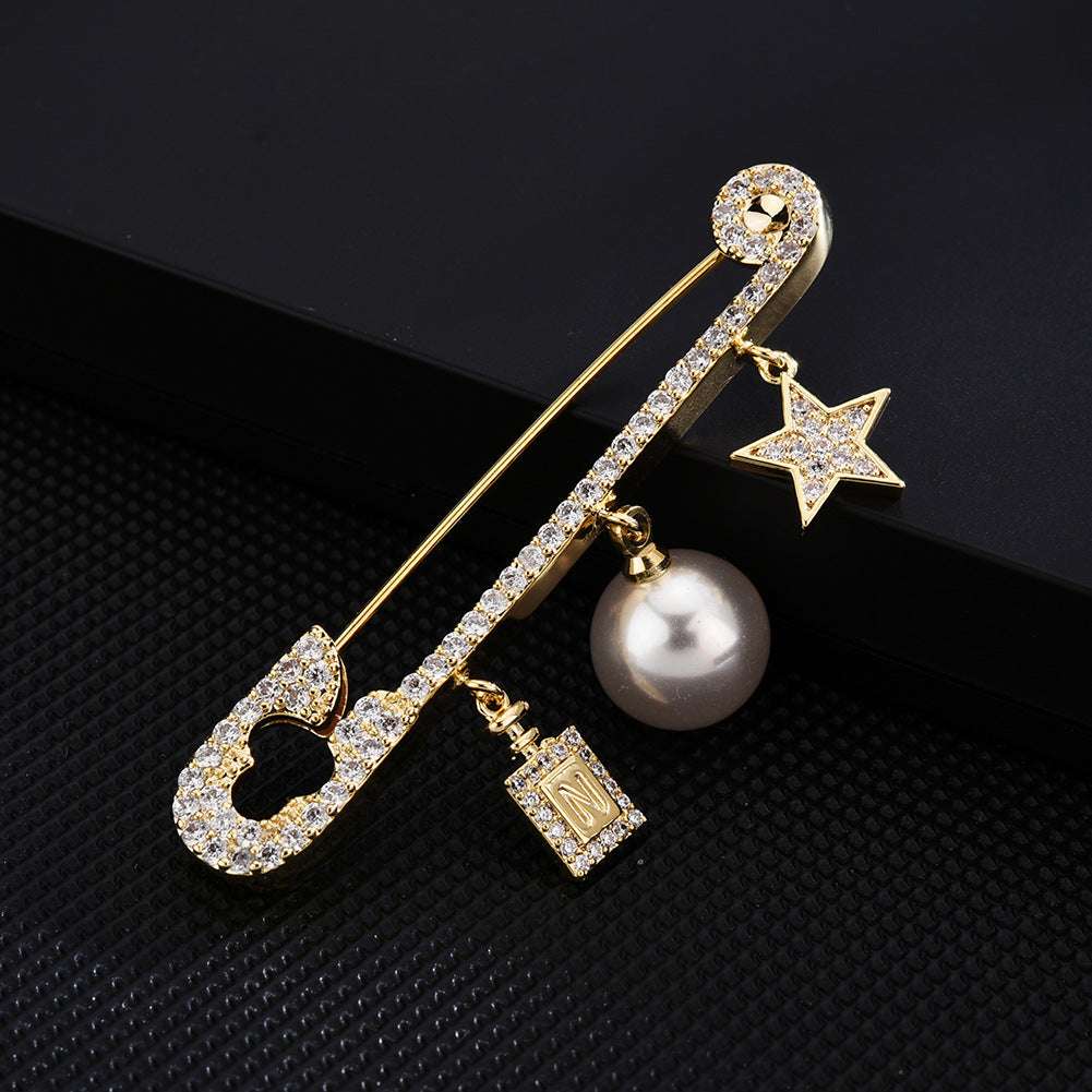 Brooch Simple Pin Coat Accessories Star Brooch Orazek UK Ltd