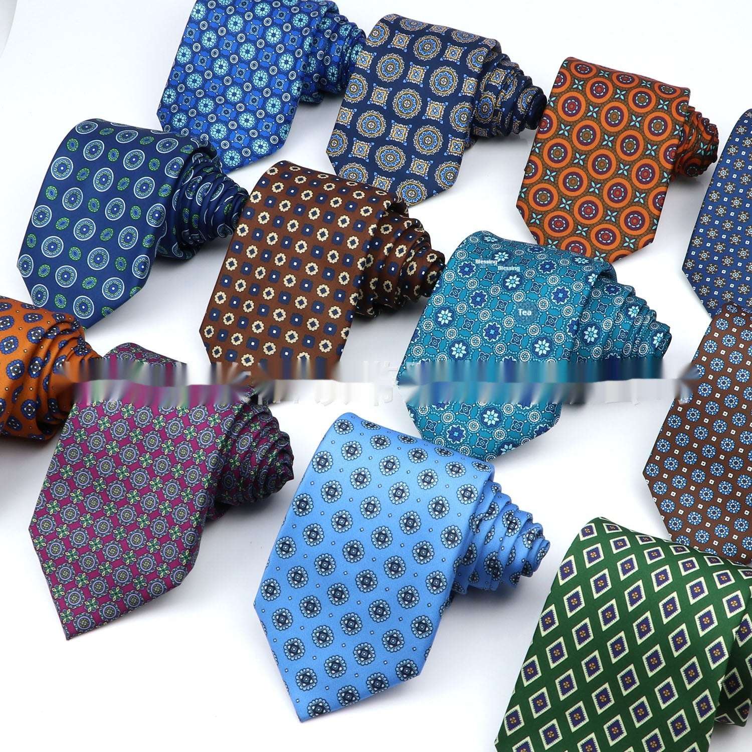 Business Polyester Men's Printed Workplace Tie | Orazek UK Ltd