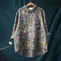 Casual Long Sleeve Shirt Animal Print Hawaiian Long Sleeve Blouse