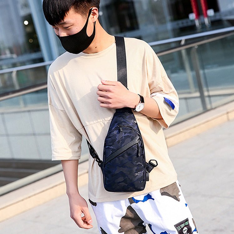Camouflage Chest Bags Men Crossbody Bag With Headphone Hole | Orazek UK Ltd