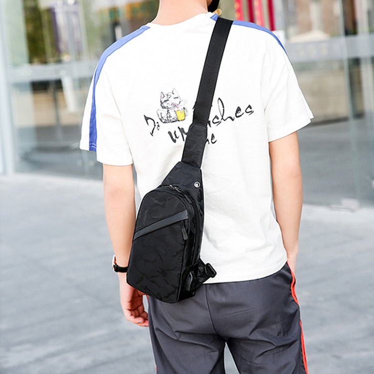 Camouflage Chest Bags Men Crossbody Bag With Headphone Hole | Orazek UK Ltd