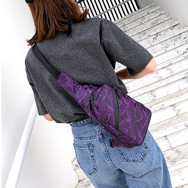 Camouflage Chest Bags Men Crossbody Bag With Headphone Hole | Orazek UK Ltd
