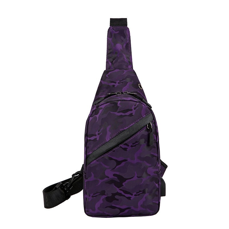 Camouflage Chest Bags Men Crossbody Bag With Headphone Hole | Orazek UK Ltd