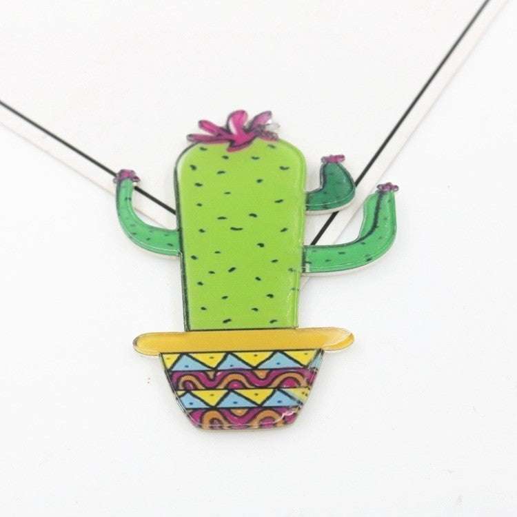 Cartoon acrylic cactus brooch brooch Orazek UK Ltd