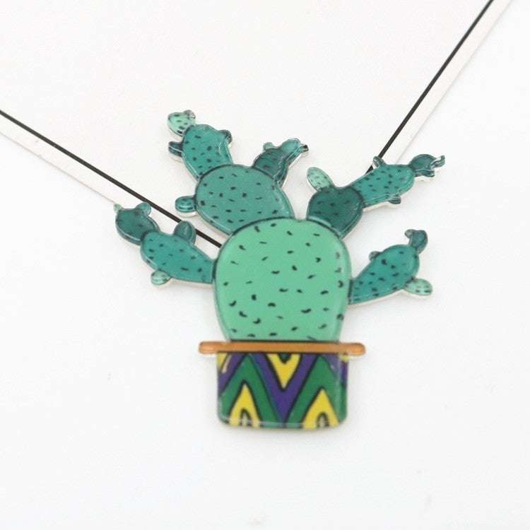 Cartoon acrylic cactus brooch brooch Orazek UK Ltd