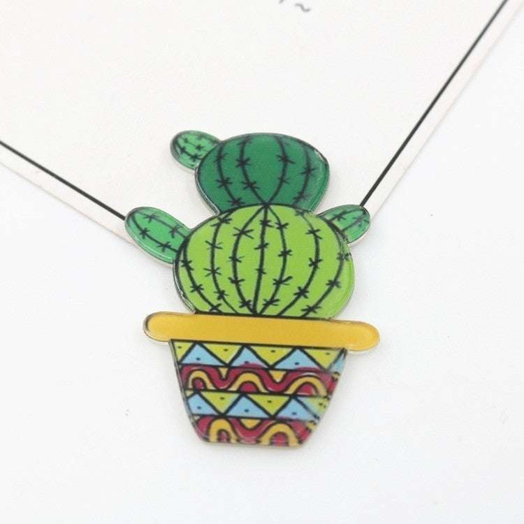 Cartoon acrylic cactus brooch brooch Orazek UK Ltd