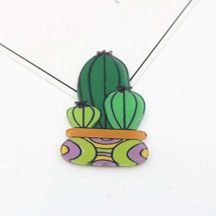 Cartoon acrylic cactus brooch brooch Orazek UK Ltd
