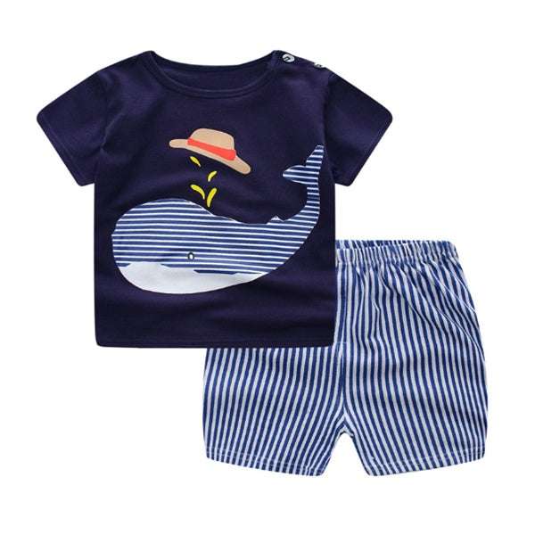 Cartoon Clothing Baby Boy Summer Clothes T-shirt Baby Girl Casual Clothing Sets | Orazek UK Ltd