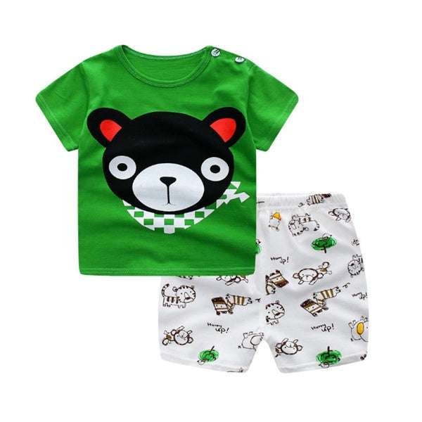 Cartoon Clothing Baby Boy Summer Clothes T-shirt Baby Girl Casual Clothing Sets | Orazek UK Ltd