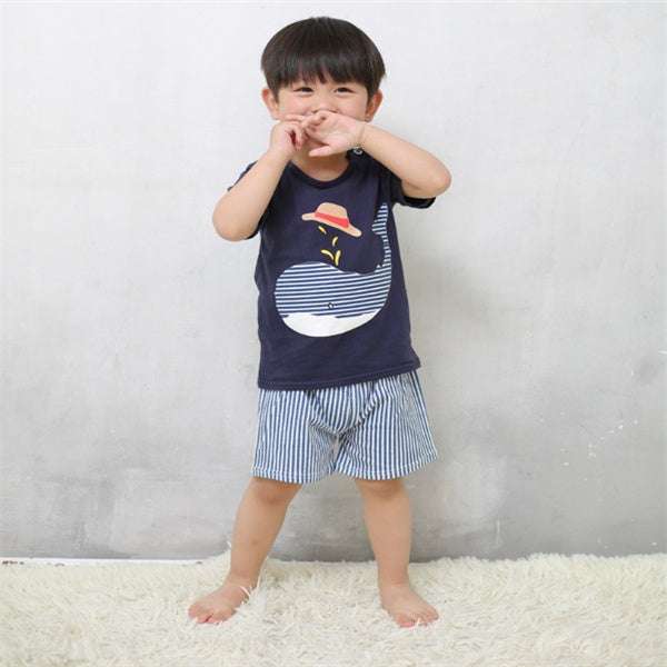 Cartoon Clothing Baby Boy Summer Clothes T-shirt Baby Girl Casual Clothing Sets | Orazek UK Ltd