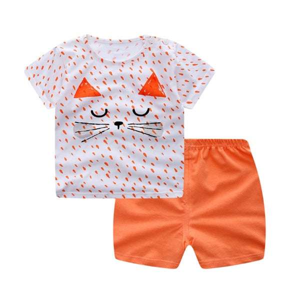 Cartoon Clothing Baby Boy Summer Clothes T-shirt Baby Girl Casual Clothing Sets Orazek UK Ltd