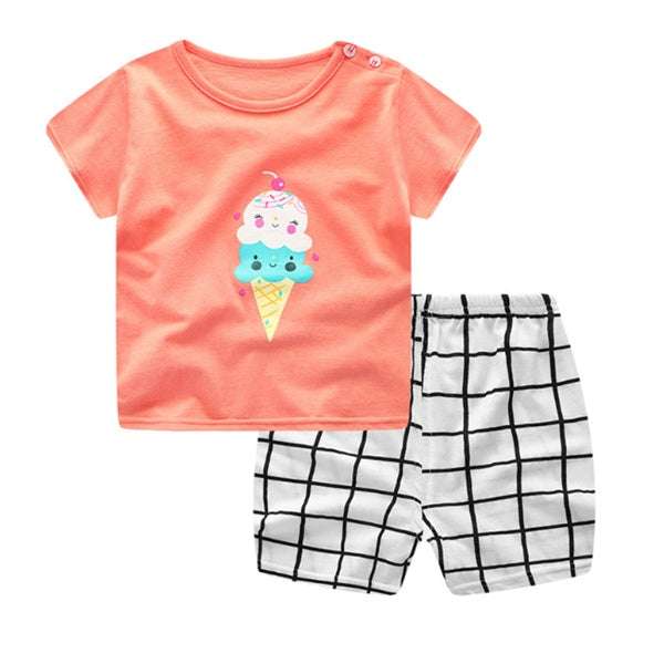 Cartoon Clothing Baby Boy Summer Clothes T-shirt Baby Girl Casual Clothing Sets Orazek UK Ltd