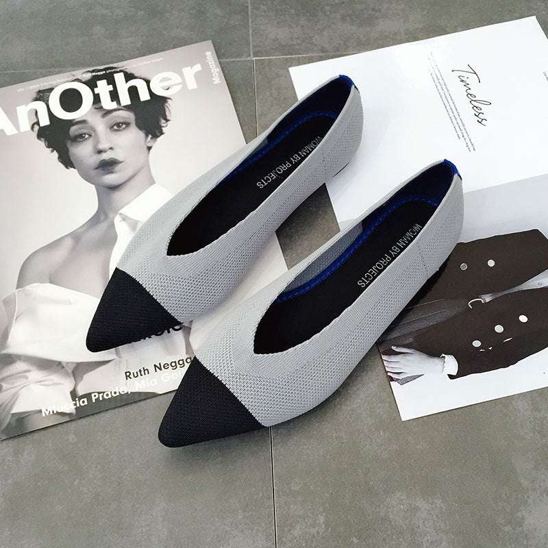 Casual Daily Use Fabric Printed Pedal Flat Shoes For Women | Orazek UK Ltd