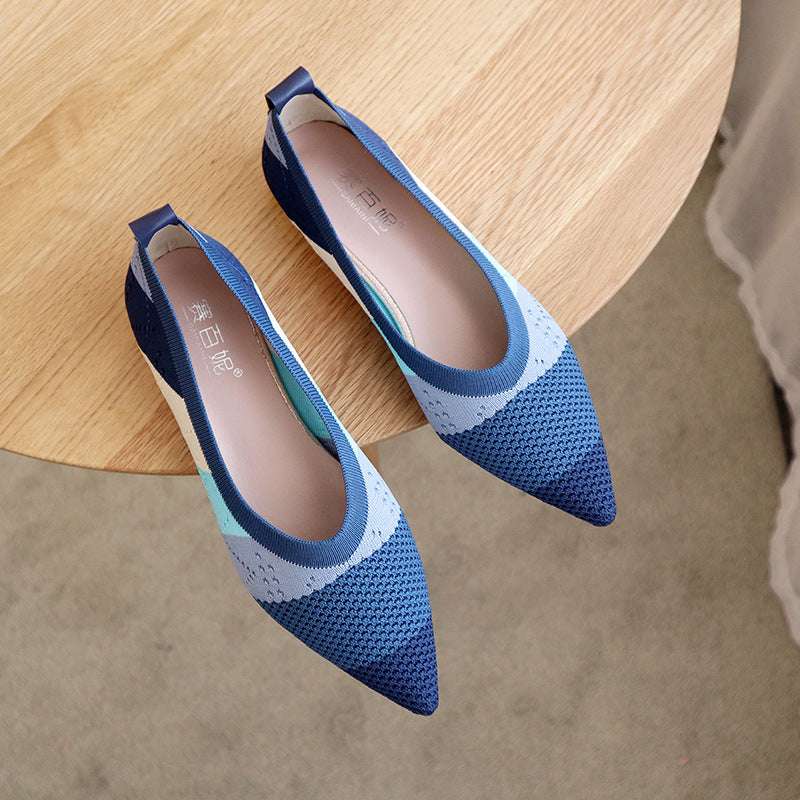 Casual Daily Use Fabric Printed Pedal Flat Shoes For Women | Orazek UK Ltd