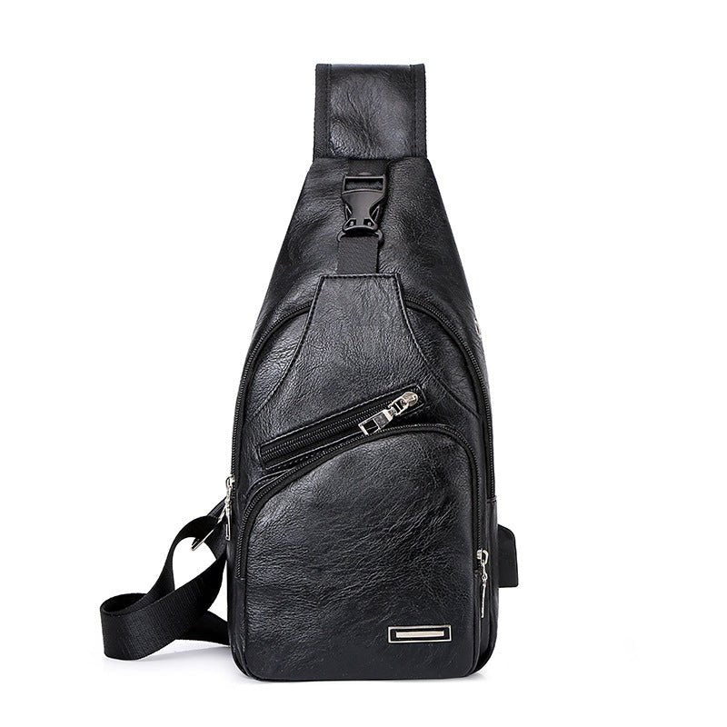 Casual Fashion Men's USB Charging Chest Bag | Orazek UK Ltd