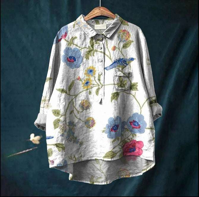 Casual Long Sleeve Shirt Animal Print Hawaiian Long Sleeve Blouse for Women | Orazek UK Ltd