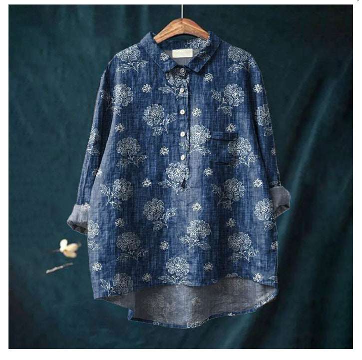 Casual Long Sleeve Shirt Animal Print Hawaiian Long Sleeve Blouse for Women | Orazek UK Ltd
