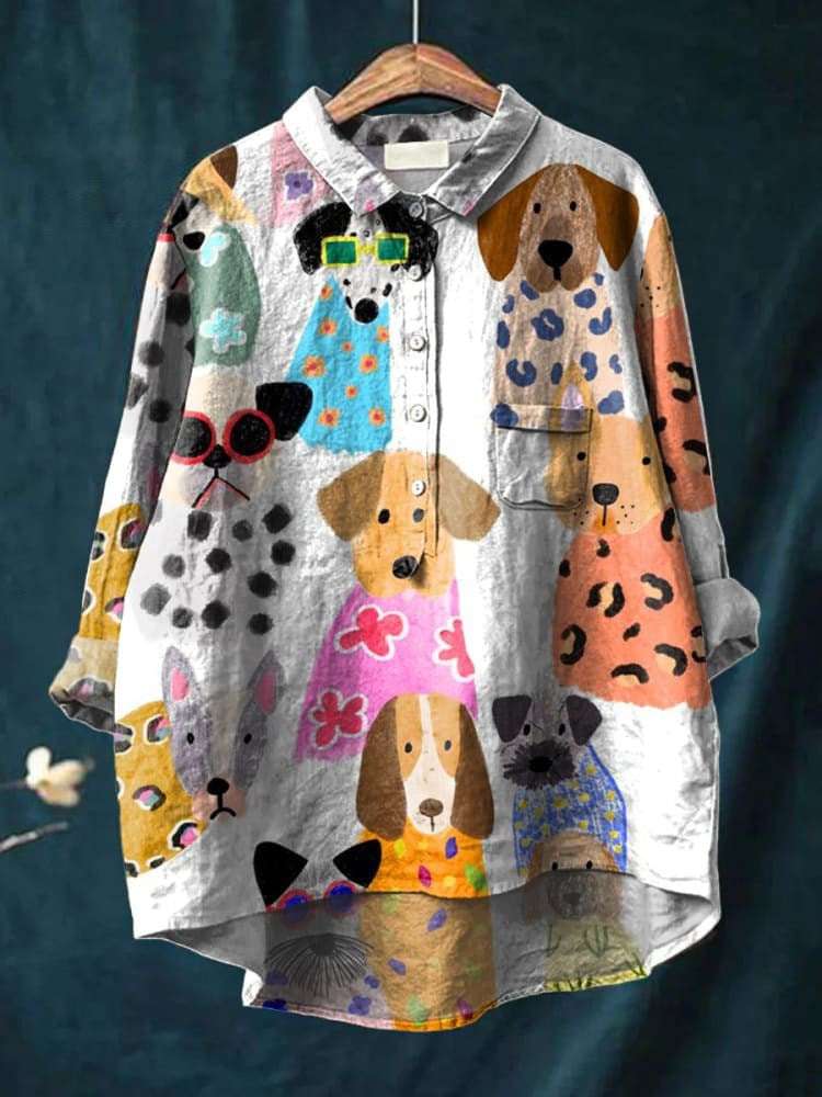 Casual Long Sleeve Shirt Animal Print Hawaiian Long Sleeve Blouse for Women | Orazek UK Ltd