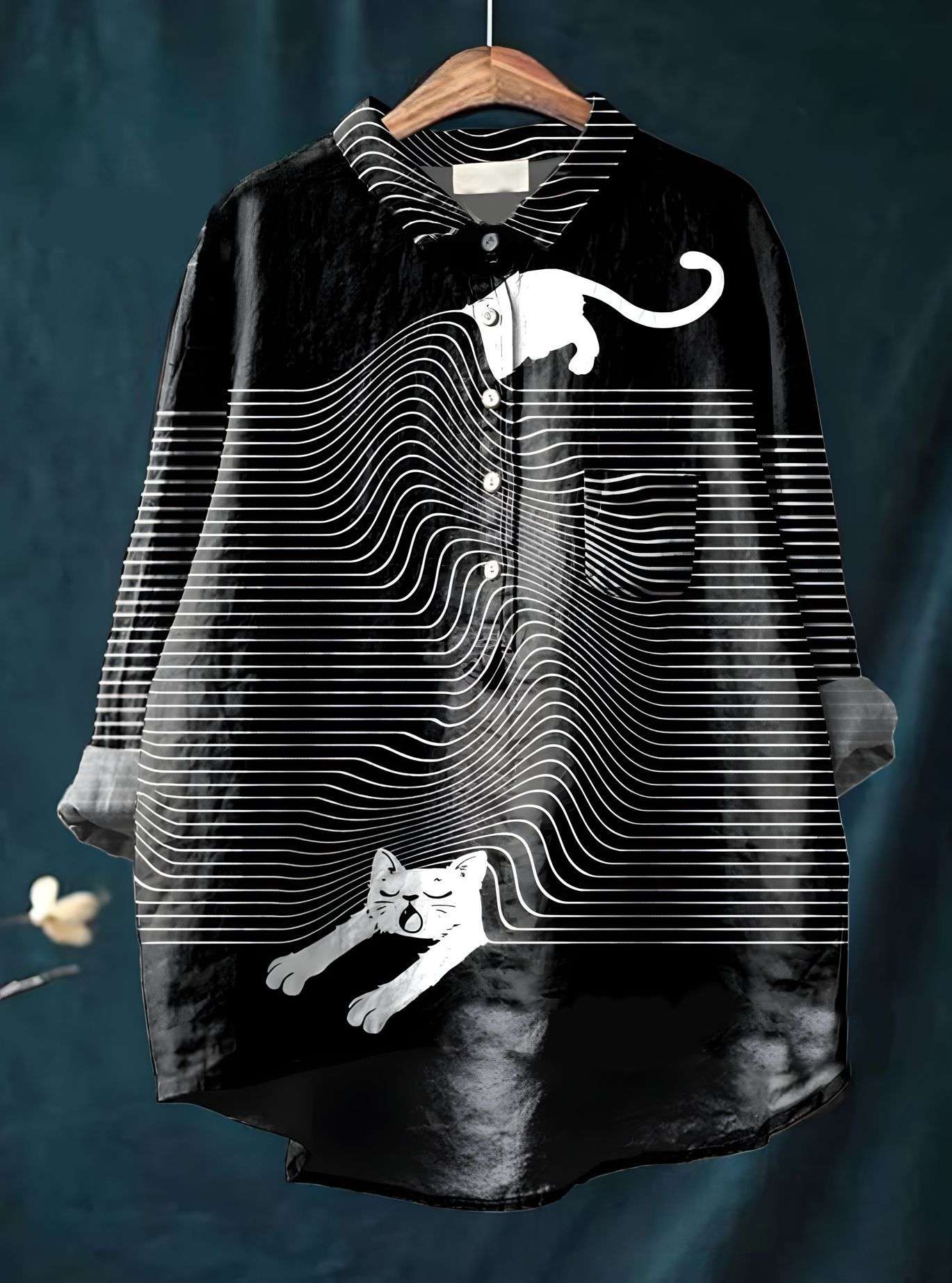 Casual Long Sleeve Shirt Animal Print Hawaiian Long Sleeve Blouse for Women | Orazek UK Ltd