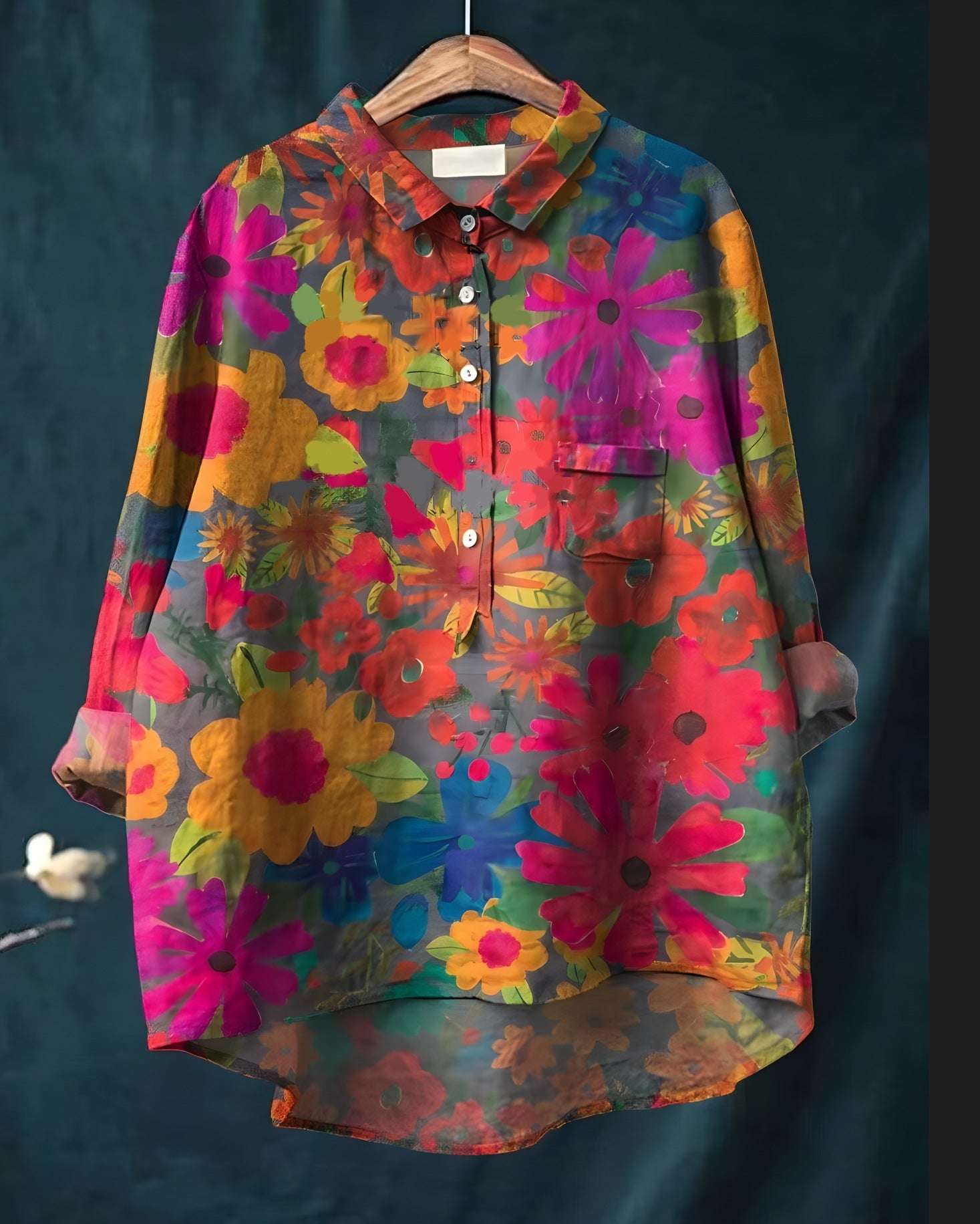Casual Long Sleeve Shirt Animal Print Hawaiian Long Sleeve Blouse for Women | Orazek UK Ltd