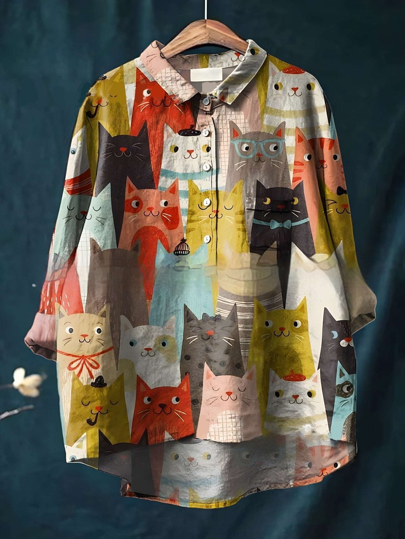 Casual Long Sleeve Shirt Animal Print Hawaiian Long Sleeve Blouse for Women | Orazek UK Ltd