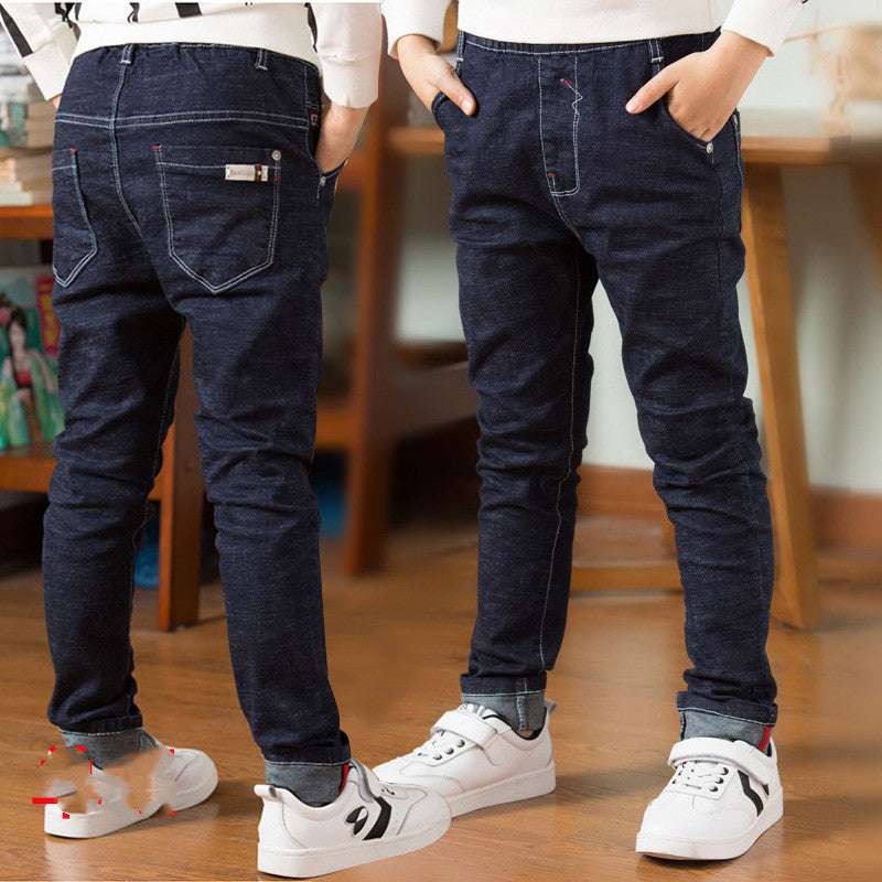 Children's Clothing, Boys' Jeans With Thick Fleece, Winter Children's Casual Wear Orazek UK Ltd