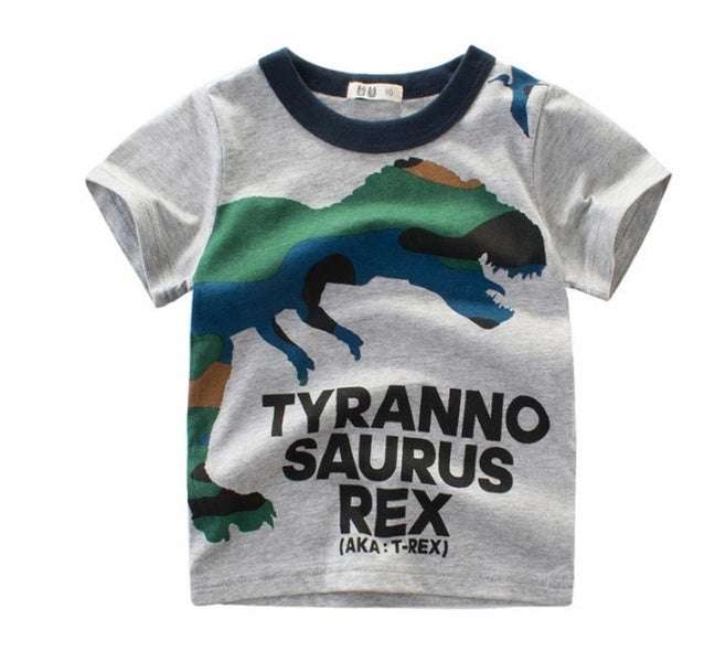 Children's Wear Summer New Korean Children's Boys Cotton T-shirt Men's Treasure In Children's Short Sleeves Orazek UK Ltd