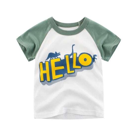 Children's Wear Summer New Korean Children's Boys Cotton T-shirt Men's Treasure In Children's Short Sleeves Orazek UK Ltd