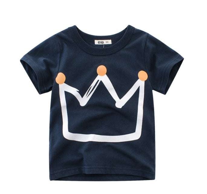 Children's Wear Summer New Korean Children's Boys Cotton T-shirt Men's Treasure In Children's Short Sleeves Orazek UK Ltd