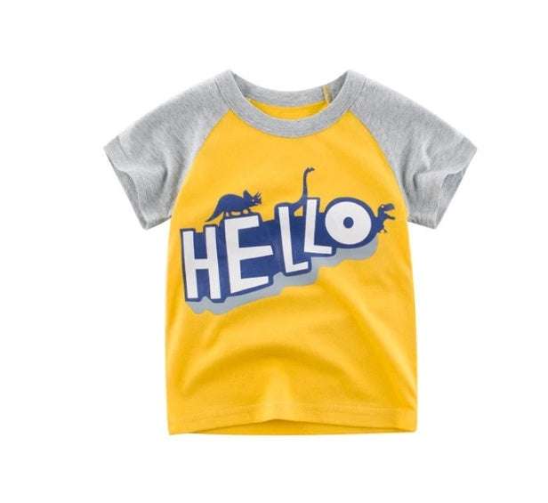 Children's Wear Summer New Korean Children's Boys Cotton T-shirt Men's Treasure In Children's Short Sleeves Orazek UK Ltd