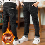 Children's Clothing, Boys' Jeans With Thick Fleece, Winter Children's Casual Wear | Orazek UK Ltd