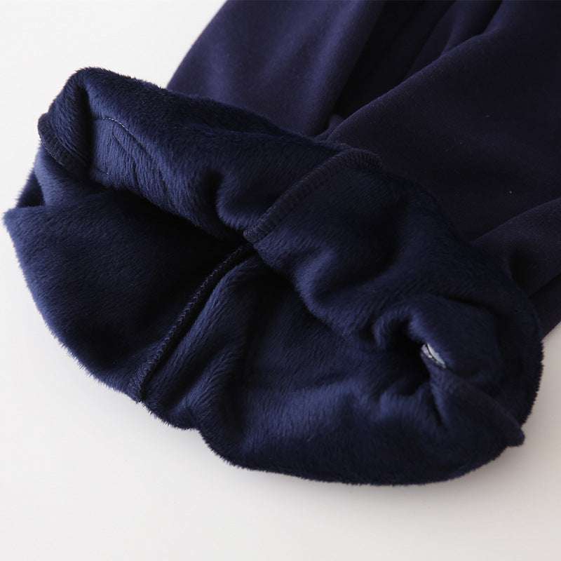 Children's Clothing Boys' Letter Embroidered Plus Velvet Pants Baby Thickened Trousers Warm Pants | Orazek UK Ltd