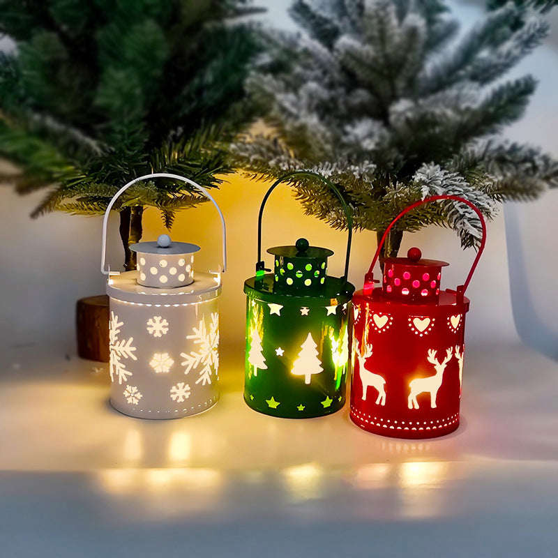 Christmas Candle Lights LED Small Lanterns Wind Lights Electronic Candles Nordic Style Creative Holiday Decoration Decorations Orazek UK Ltd
