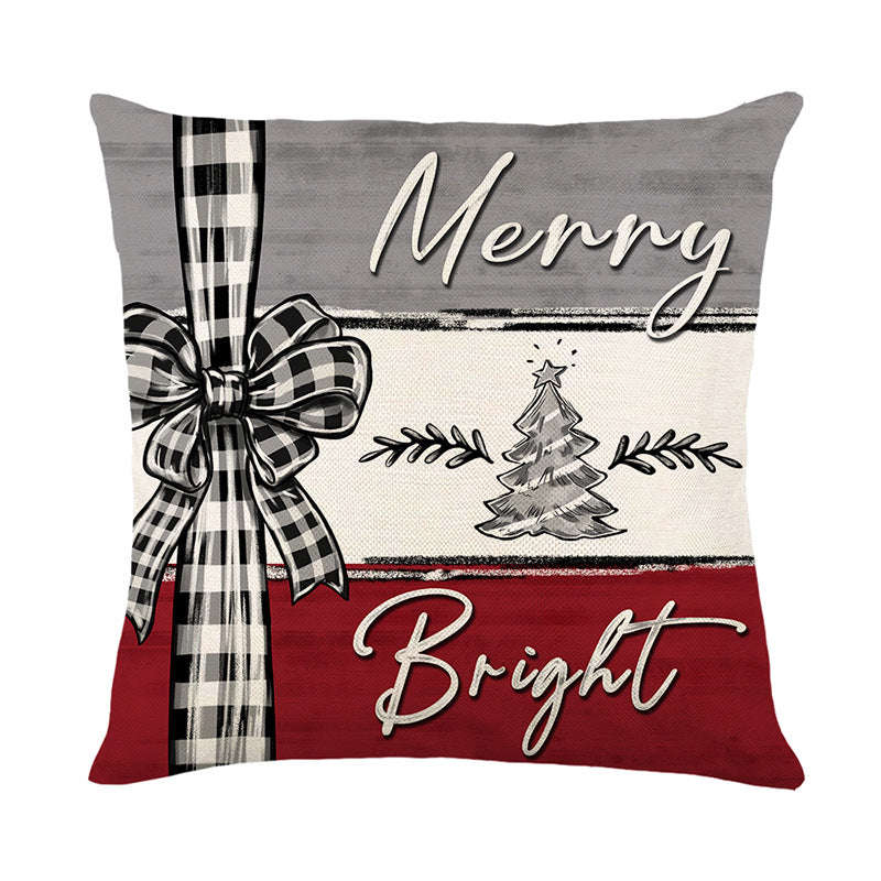 Christmas Cushion Cover Pillowcase Merry Christmas Decor For Home Xmas Ornament Happy NewYear Gift | Orazek UK Ltd