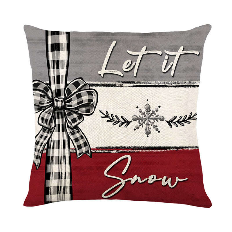 Christmas Cushion Cover Pillowcase Merry Christmas Decor For Home Xmas Ornament Happy NewYear Gift | Orazek UK Ltd