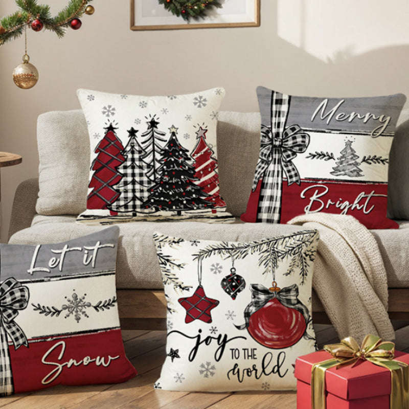 Christmas Cushion Cover Pillowcase Merry Christmas Decor For Home Xmas Ornament Happy NewYear Gift Orazek UK Ltd