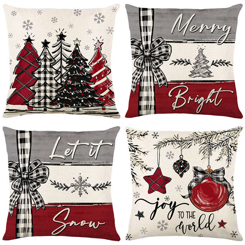 Christmas Cushion Cover Pillowcase Merry Christmas Decor For Home Xmas Ornament Happy NewYear Gift Orazek UK Ltd