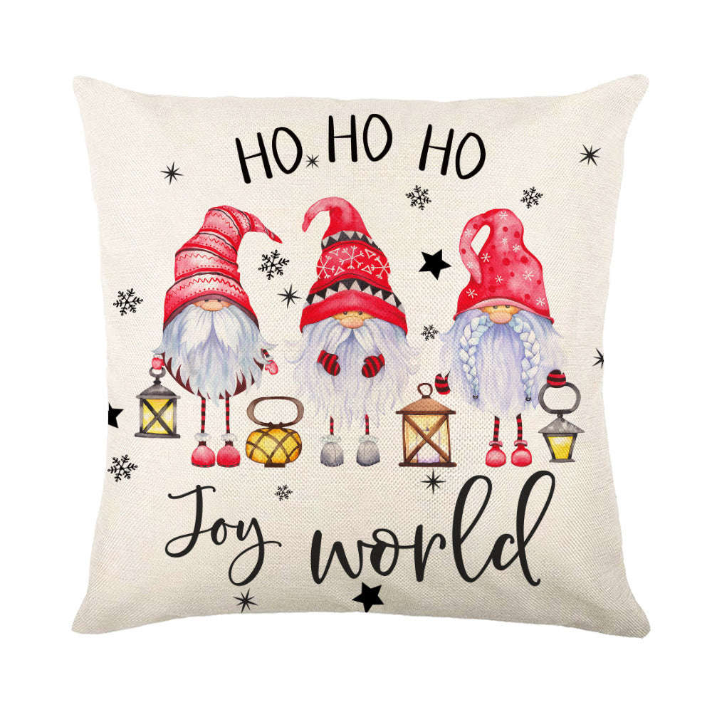 Christmas Decorations Pillow Covers Sofa Square Throw Pillow Cases Stamping Snowflake Waist Cushion Cover Home Bed Decor | Orazek UK Ltd