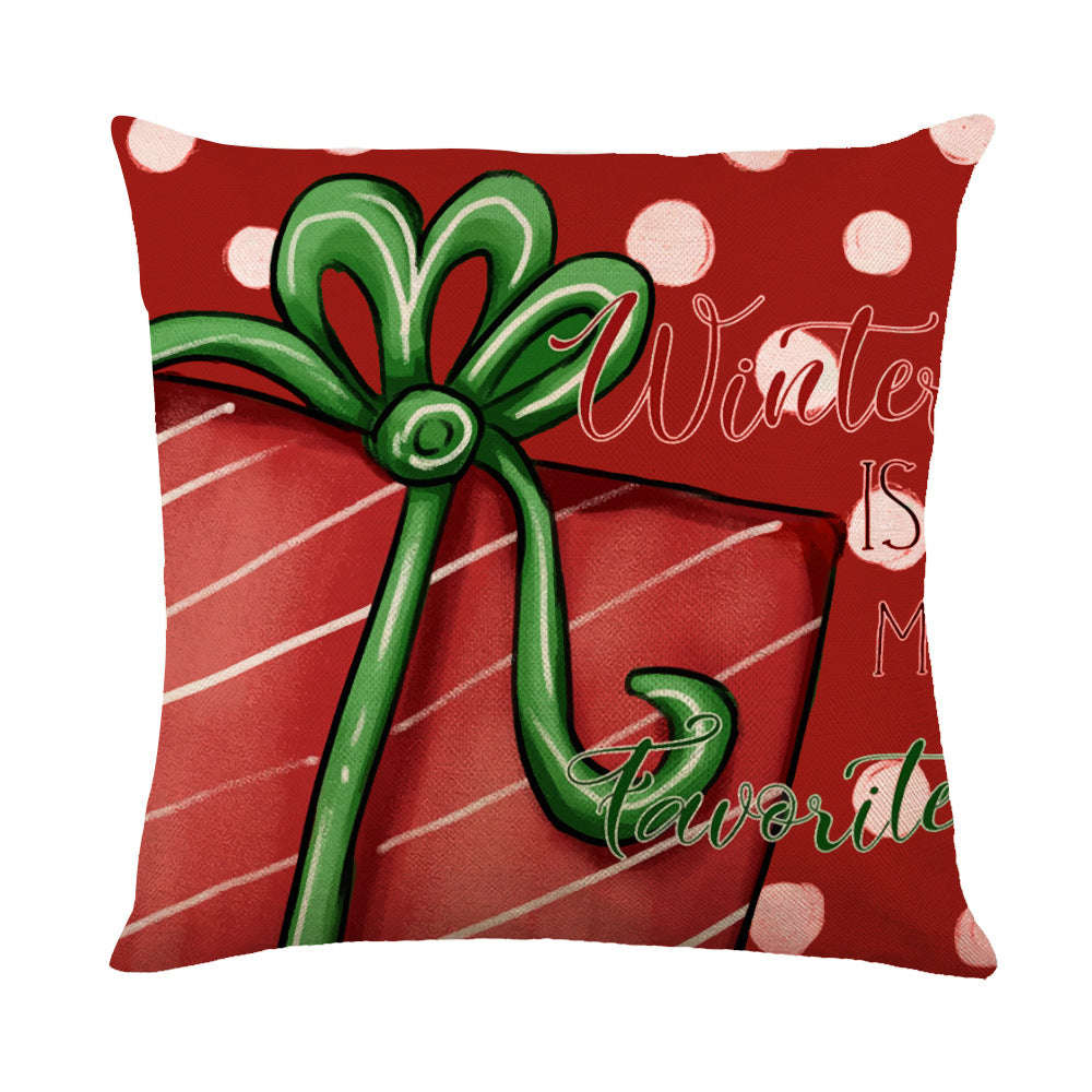 Christmas Decorations Pillow Covers Sofa Square Throw Pillow Cases Stamping Snowflake Waist Cushion Cover Home Bed Decor | Orazek UK Ltd