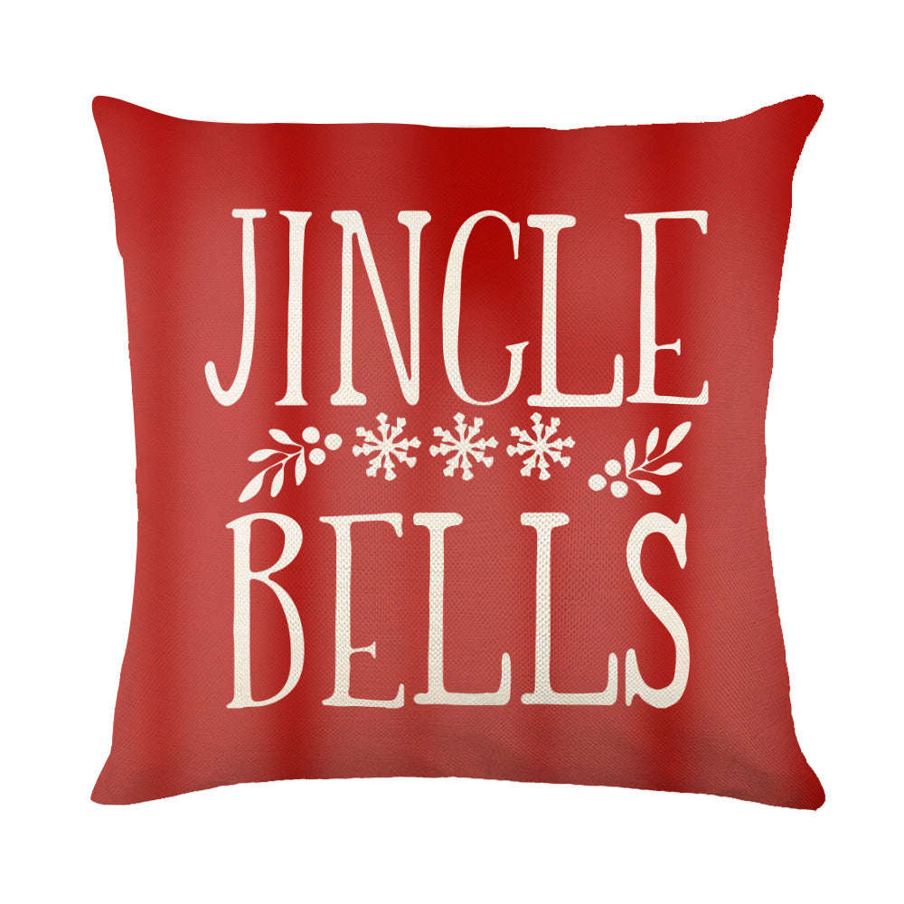 Christmas Decorations Pillow Covers Sofa Square Throw Pillow Cases Stamping Snowflake Waist Cushion Cover Home Bed Decor | Orazek UK Ltd