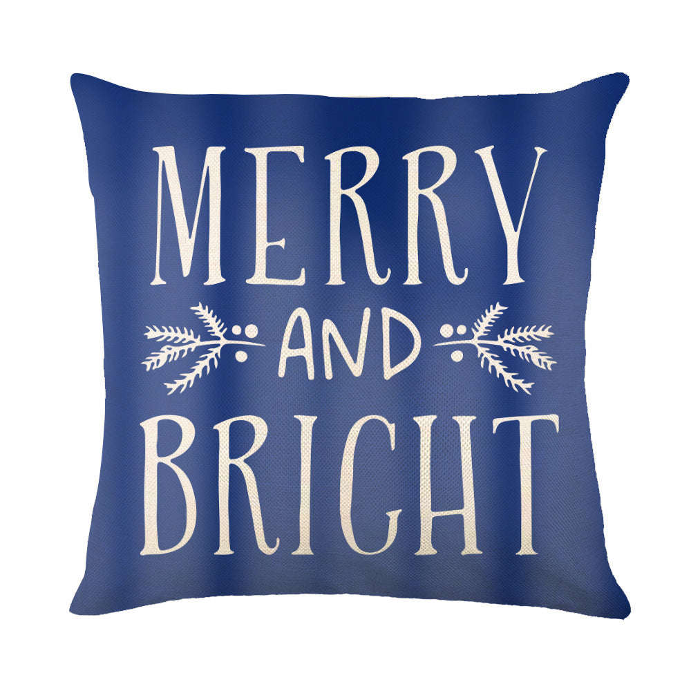 Christmas Decorations Pillow Covers Sofa Square Throw Pillow Cases Stamping Snowflake Waist Cushion Cover Home Bed Decor | Orazek UK Ltd