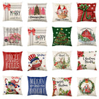 Christmas Decorations Pillow Covers Sofa Square Throw Pillow Cases Stamping Snowflake Waist Cushion Cover Home Bed Decor Orazek UK Ltd