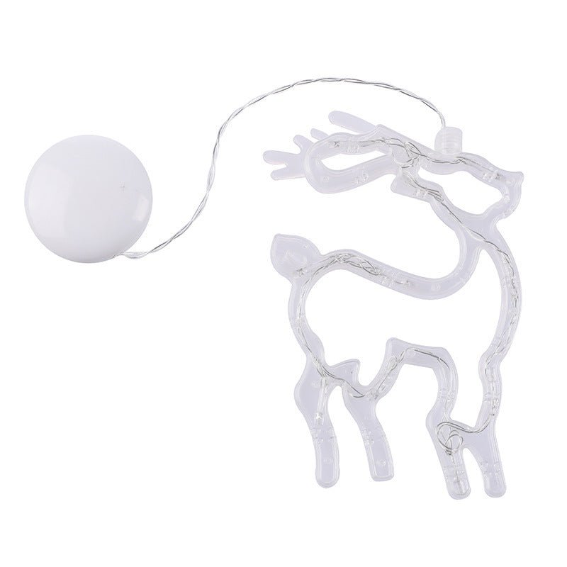 Christmas LED Suction Cup Chandelier Santa Claus Elk Snowman Lights Holiday Party Window Decor Lamps Battery Powered | Orazek UK Ltd