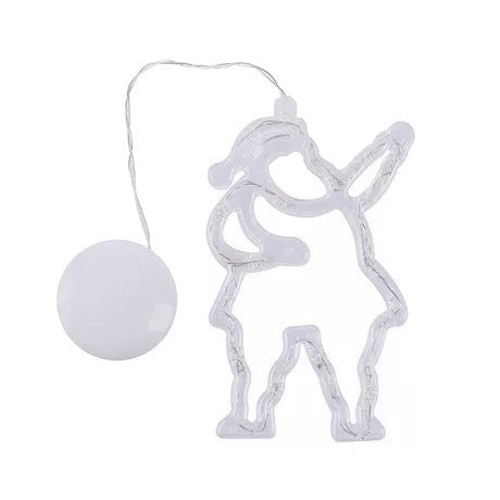 Christmas LED Suction Cup Chandelier Santa Claus Elk Snowman Lights Holiday Party Window Decor Lamps Battery Powered | Orazek UK Ltd