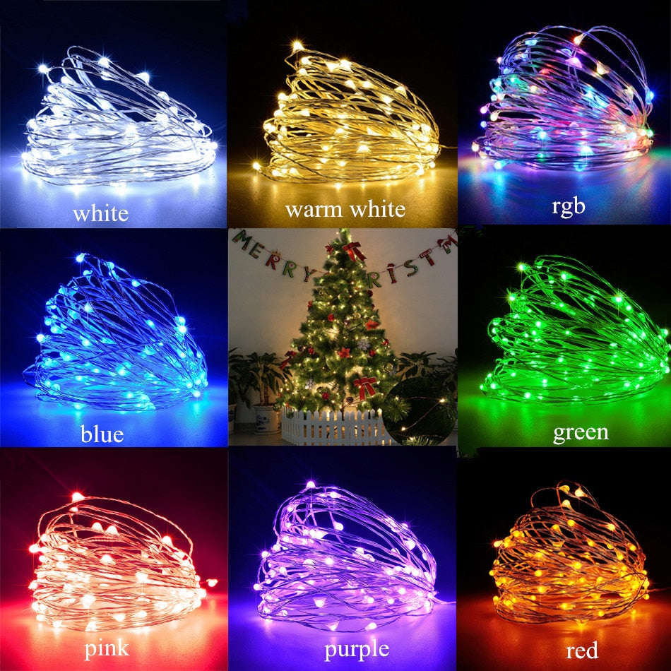 Christmas Light Led Outdoor Battery USB Powered 2m 5m10m String Lights Cooper Wire Garland Wedding Party Decoration Fairy Lights | Orazek UK Ltd