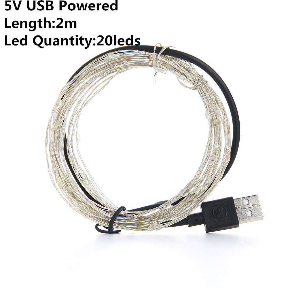 Christmas Light Led Outdoor Battery USB Powered 2m 5m10m String Lights Cooper Wire Garland Wedding Party Decoration Fairy Lights | Orazek UK Ltd