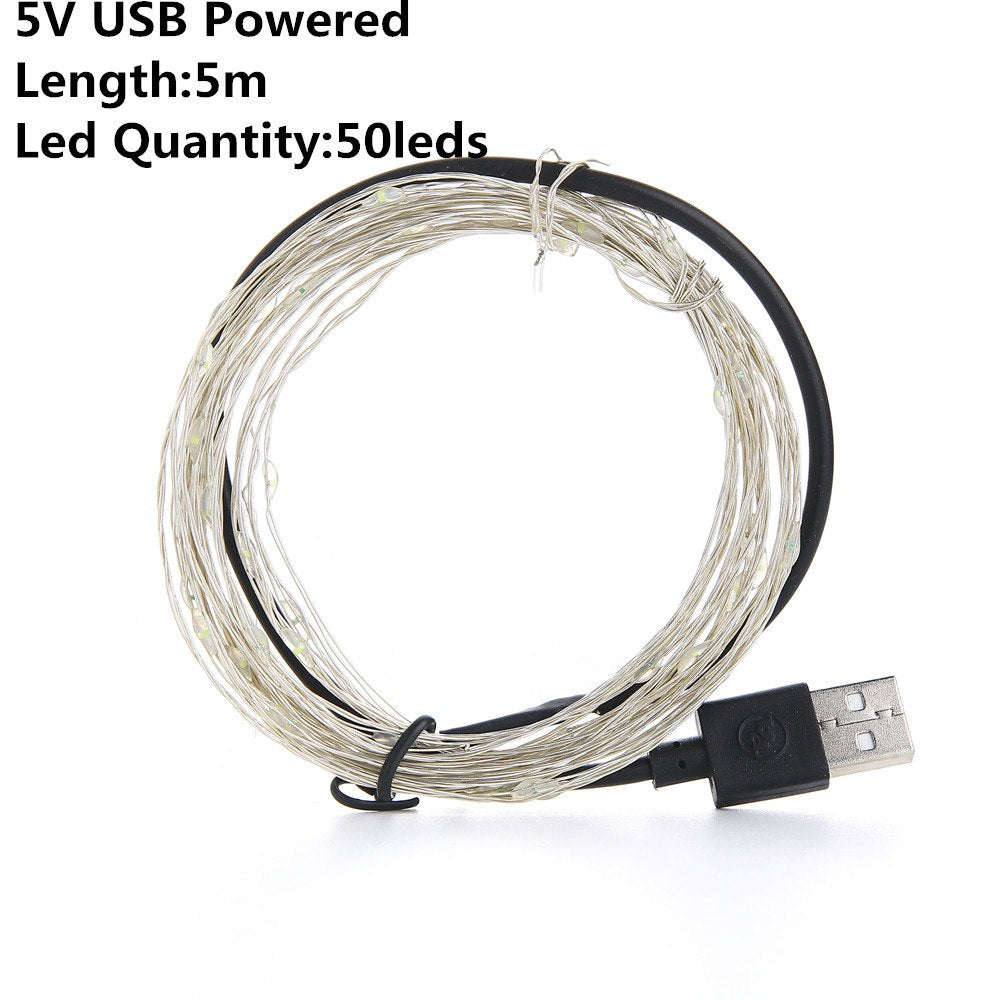 Christmas Light Led Outdoor Battery USB Powered 2m 5m10m String Lights Cooper Wire Garland Wedding Party Decoration Fairy Lights Orazek UK Ltd